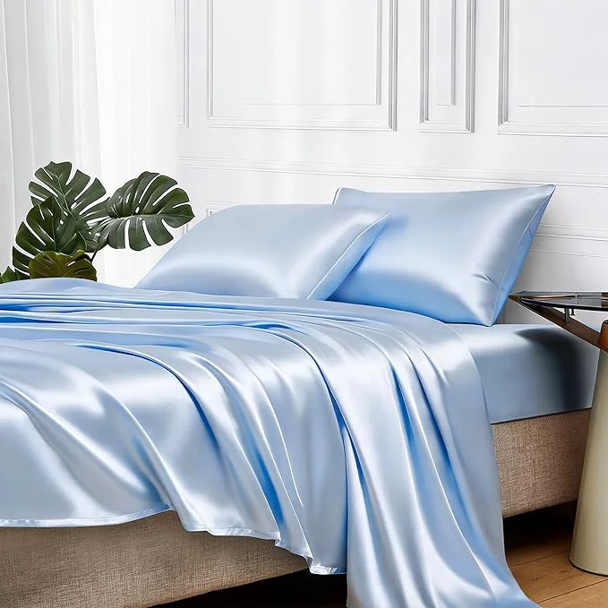 Selected MR HM Satin Bed Sheets Twin XL Size Sheets Set High-Performance