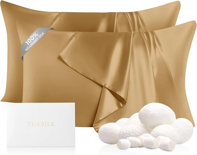 Trusted THXSILK Set of 2 Pure Mulberry Silk Pillowcases Sustainable