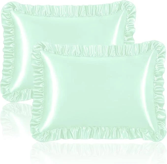 Comfortable Homiest Ruffle Satin Pillowcase Efficient