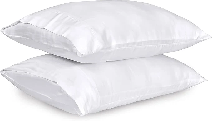 Stylish LINENWALAS Rayon Derived from Bamboo Silk Pillow Cases Set of 2 Soft Optimized