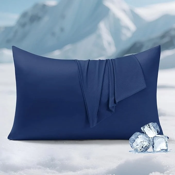 Minimalist Elegear Cooling Pillow Cases for Hot Sleepers Silky Breathable Pillowcases for Green