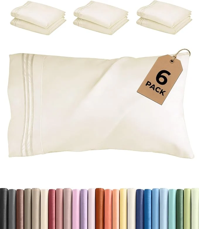 Innovative King Pillow Cases Set of 6 Classic