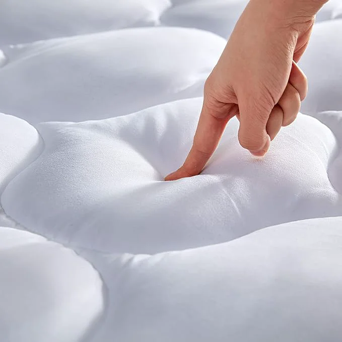 Responsible SLEEP ZONE Quilted Fitted Queen Mattress Pad Cover Minimalist