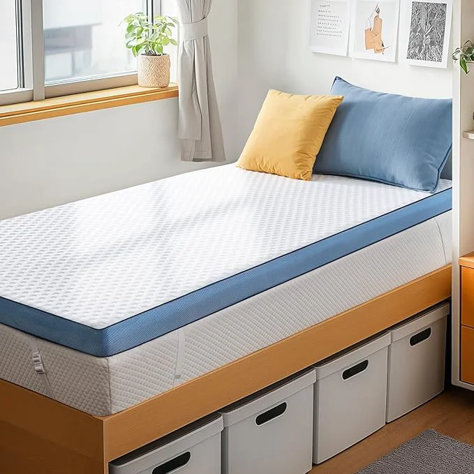 Superior PERLECARE 3 Inch Firm Mattress Topper Twin XL Cooling Gel-Infused Bamboo Reusable