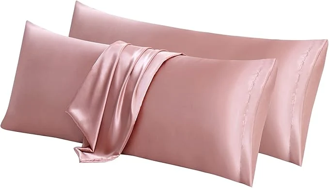 Fine Aormenzy Satin Body Pillow Cover Set of 2 20x54 Inches Champagne Case Next-Generation