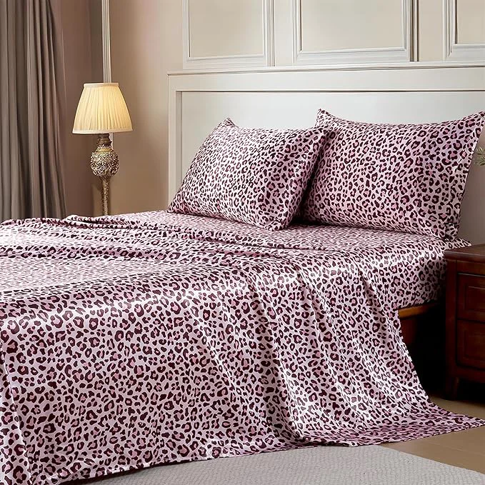 Authentic MR HM Satin Bed Sheets California King Size Sheets Set Versatile