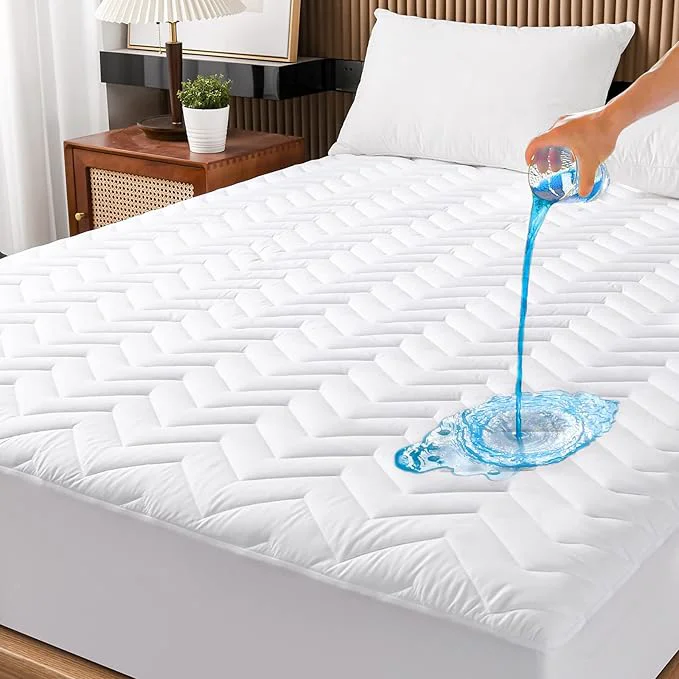 Lightweight Queen Size Waterproof Mattress Protector Quilted Breathable Ultra-Soft Filling Unique