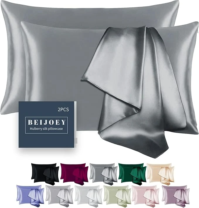 Comfortable Mulberry Silk Pillowcase Set of 2 Top-Quality