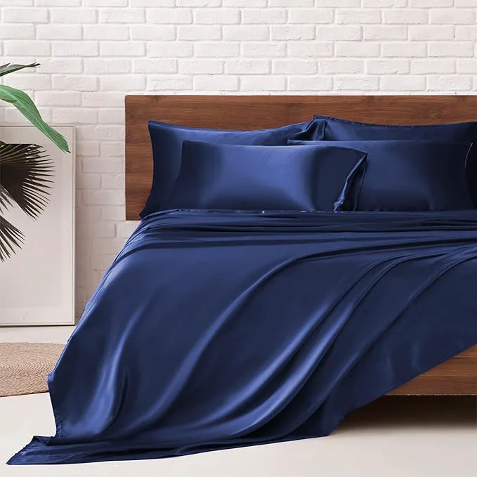 Long-Lasting MR HM Satin Bed Sheets King Size Sheets Set Outstanding