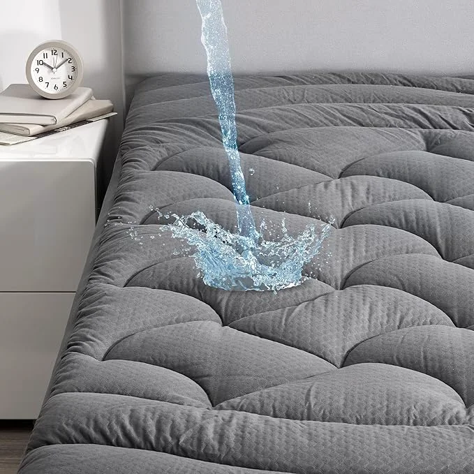 Versatile SLEEP ZONE Waterproof King Mattress Pad Soft Mattress Topper Fitted Mattress Verified