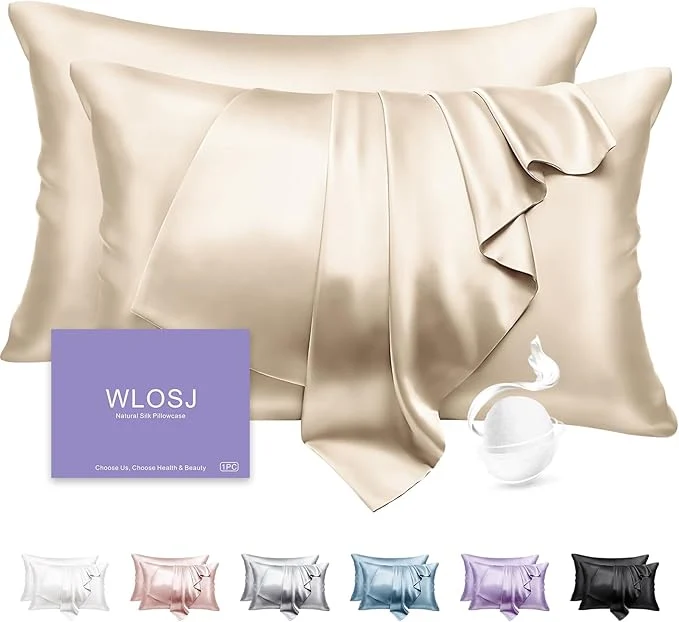 Detailed Silk Pillow Cases 2 Pack Queen Size Mulberry Silk Pillowcase Set of 2 Premium