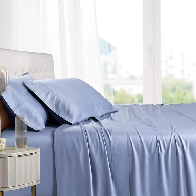Classic Royal Hotel Bedding Natural Viscose Made from Bamboo Sheets Cooling Sheets Elegant