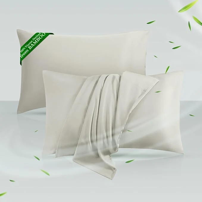 Proven Cooling Pillowcases Standard Size Set of 2 Viscose Derived from Bamboo Trendy