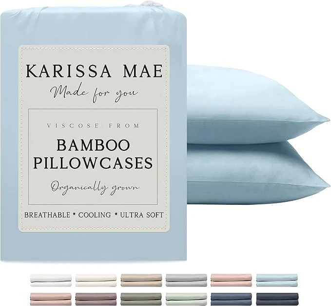 Innovative Karissa Mae Cooling Bamboo Viscose King Size Pillowcase Set FSC Stylish