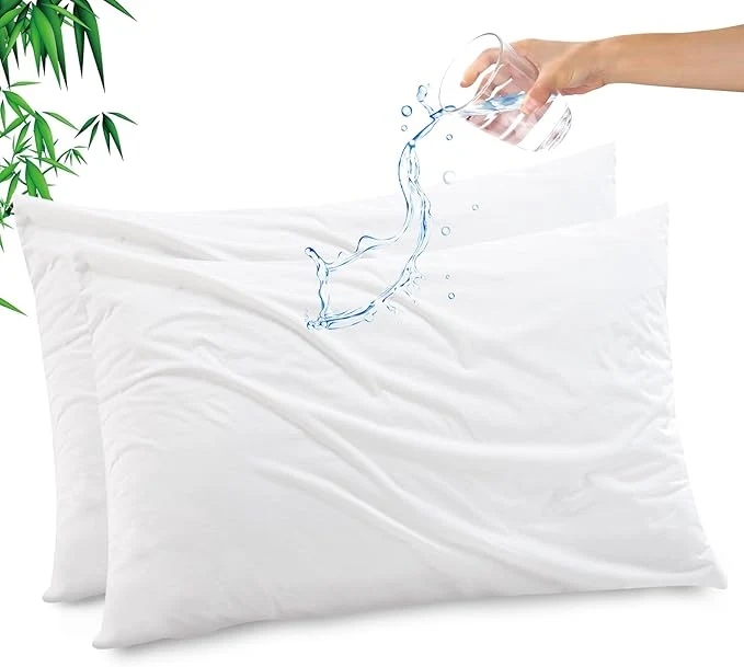 Top-Quality Gogreen Bamboo Rayon Waterproof Pillow Protector Breathable Pillow Cover Responsible