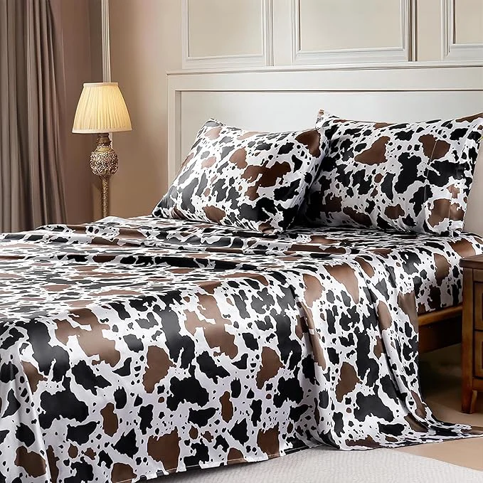 Original MR HM Satin Sheets with Elastic Corner Straps Twin Size 3-Piece Silky Bedding Practical