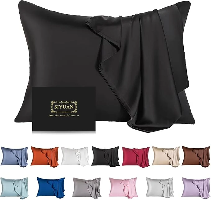 Contemporary Mulberry Silk Pillowcase for Hair and Skin Standard Size Cooling Silk Pillow Green