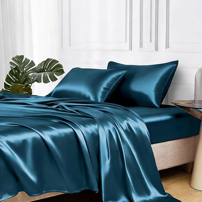 Exceptional MR HM Satin Bed Sheets King Size Sheets Set Excellent
