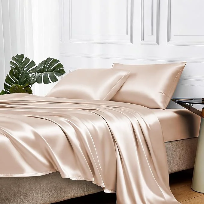 Trusted MR HM Satin Bed Sheets Full Size Sheets Set Fast