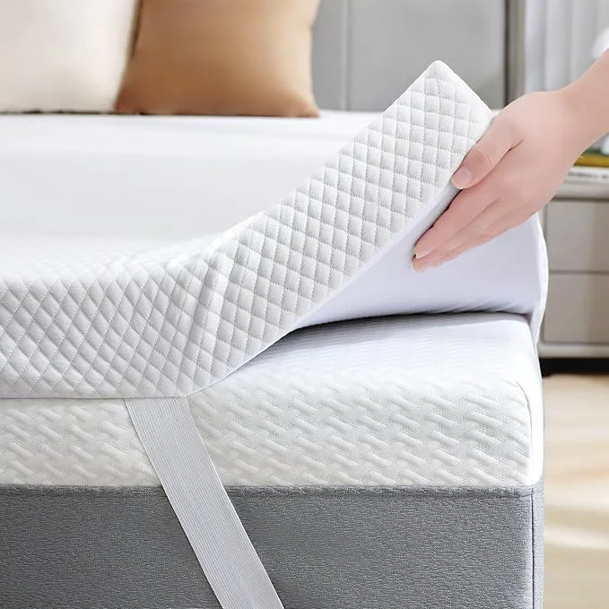 Practical SINWEEK 2 Inch Gel Memory Foam Mattress Topper Queen Size Ventilated High Lightweight