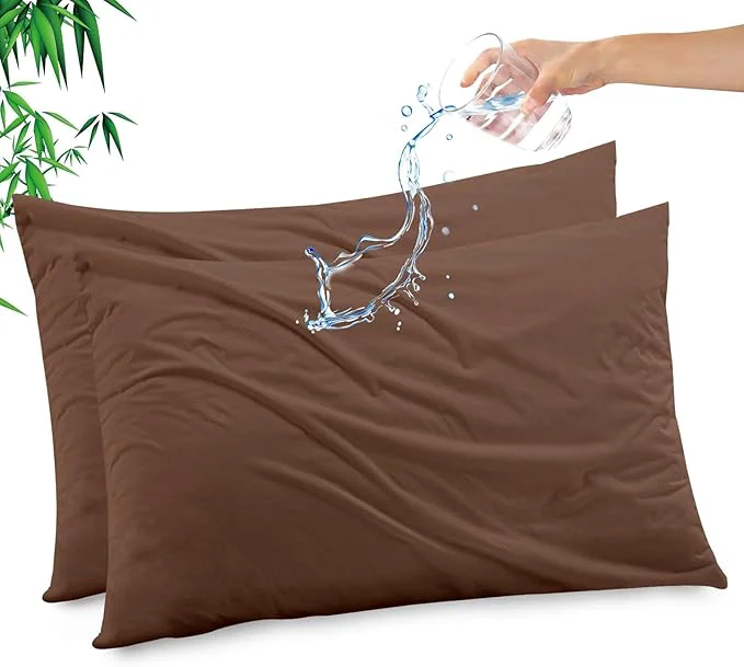 High-End Gogreen Bamboo Rayon Waterproof Pillow Protector Breathable Pillow Cover Contemporary