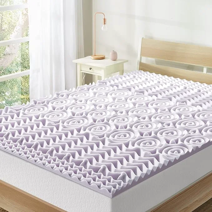 Selected Mellow 1.5 Inch 5-Zone Memory Foam Mattress Topper Soothing Lavender Infusion Optimized