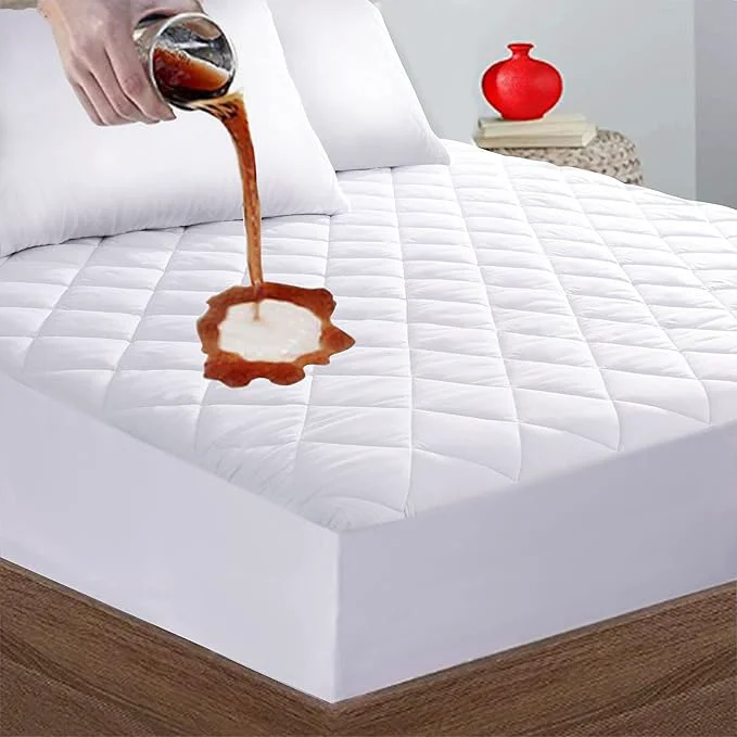 First-Class Quilted Fitted Cal King Mattress Pad Cover Waterproof Mattress Protector Smooth