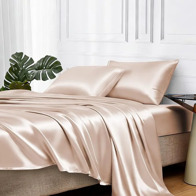 Specialty MR HM Satin Bed Sheets Twin Size Sheets Set Top-Quality