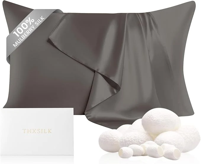Casual THXSILK Pure Mulberry Silk Pillowcase 22 Momme 6A High-Grade Fibers Soft