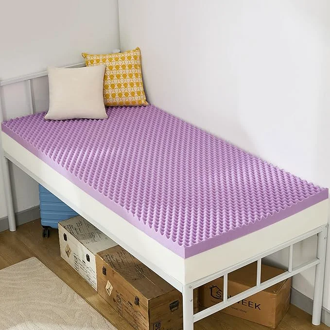 Reusable SINWEEK 3 Inch Egg Crate Memory Foam Mattress Topper Twin XL Twin Extra Long Traditional