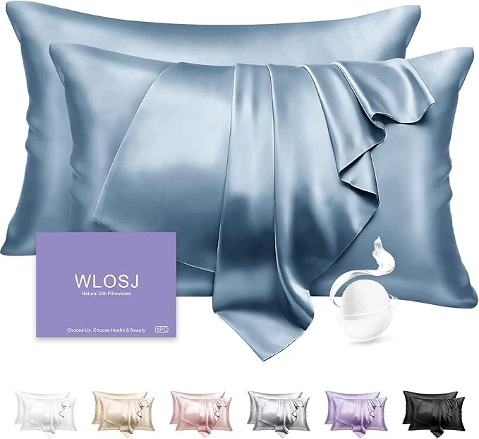 First-Class Silk Pillow Cases 2 Pack Standard Size Mulberry Silk Pillowcase Set of 2 Smooth