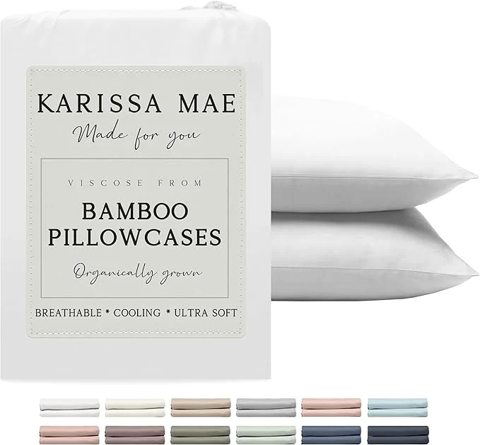 Quality Karissa Mae Cooling Bamboo Viscose King Size Pillowcase Set FSC Exclusive