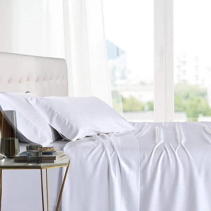 Expertly Made Royal Hotel Bedding Natural Viscose Made from Bamboo Sheets Soft Cooling Detailed