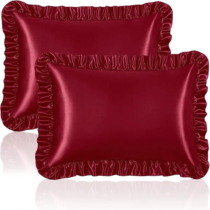 Unique Homiest Ruffle Satin Pillowcase Elegant