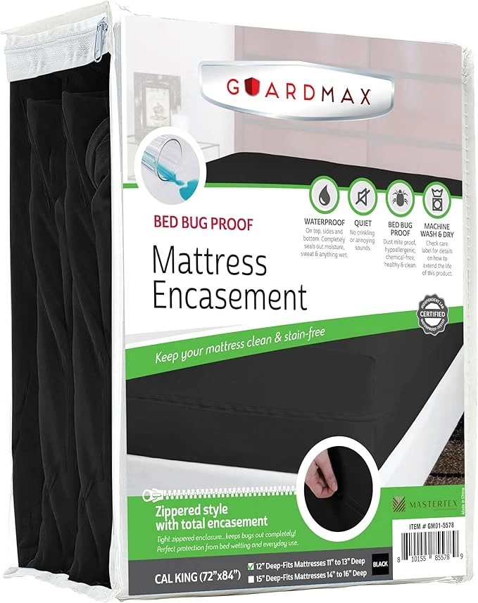 Practical Guardmax Jersey Knitted California King Zippered Mattress Encasement Soft