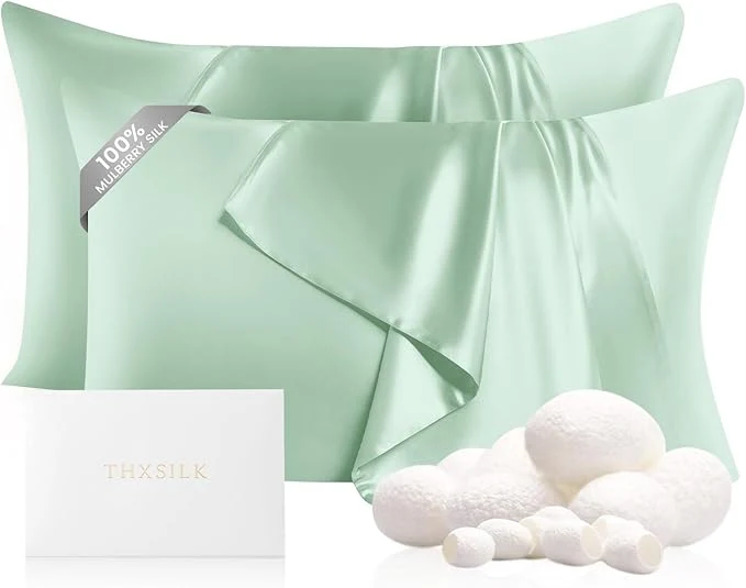 Eco-Friendly THXSILK Set of 2 Silk Pillowcase Durable