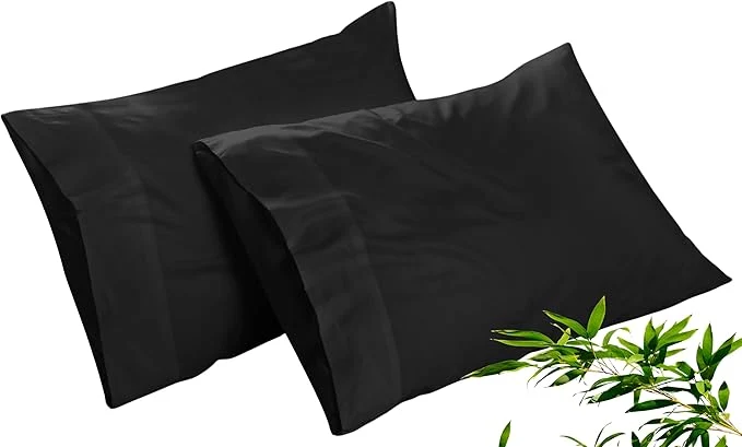 Exclusive Royale Linens Cooling Pillow Cases Queen Size Set of 2- Rayon Derived from Pure