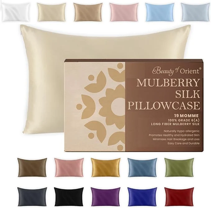 Organic Pure Mulberry Silk Pillowcase Secure