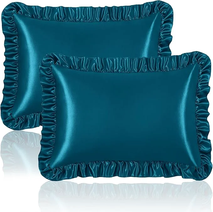 Fashionable Homiest Ruffle Satin Pillowcase Safe