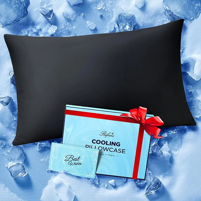 Flexible Ice Cooling Pillowcase for Hot Sleepers Instantly Cool Stays Cold All Night Clean