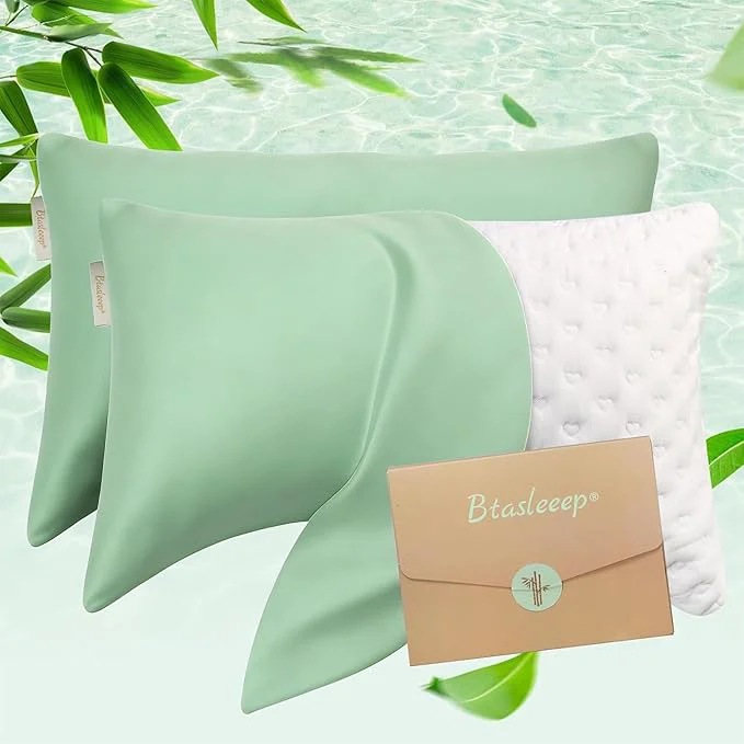 Top-Quality Cooling Curved Pillowcase for Side Sleeper Pillow Natural