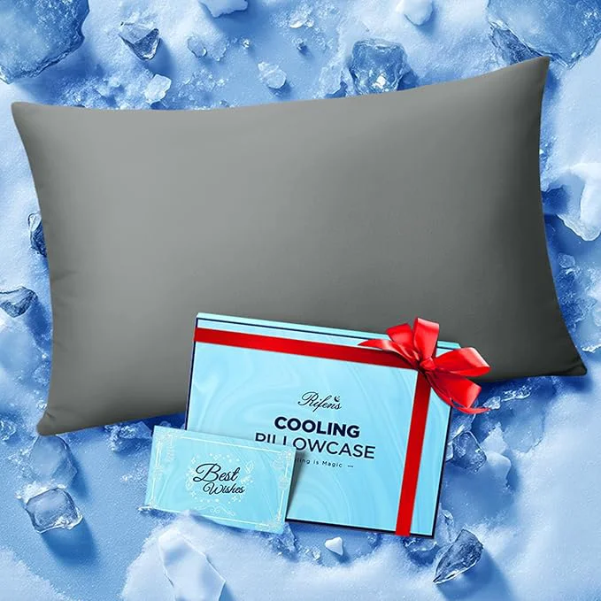 Green Ice Cooling Pillowcase for Hot Sleepers Instantly Cool Stays Cold All Night Stylish
