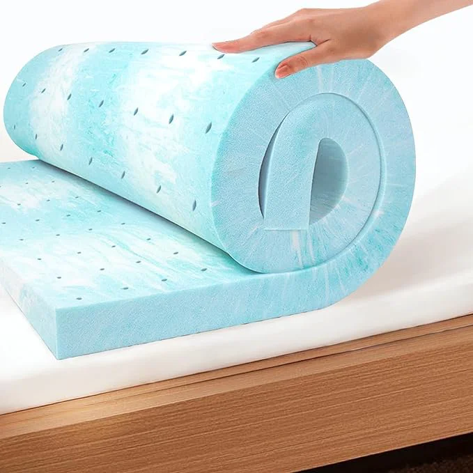Convenient EGO Topper 2 Inch Full Memory Foam Mattress Topper Cooling Gel Foam Mattress Comfortable