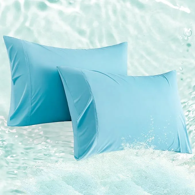 Luxury Accuratex Cooling Pillow Cases Standard Size Set of 2 Envelope Soft Breathable Specialty