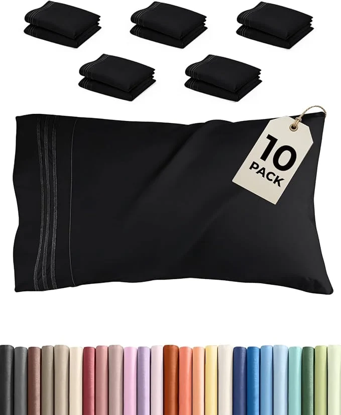 Smooth Standard Pillow Cases Set of 10 Relaxed