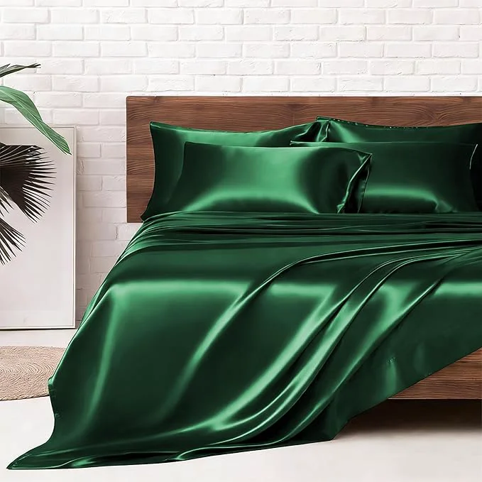 Excellent MR HM Satin Bed Sheets Queen Size Sheets Set Consistent