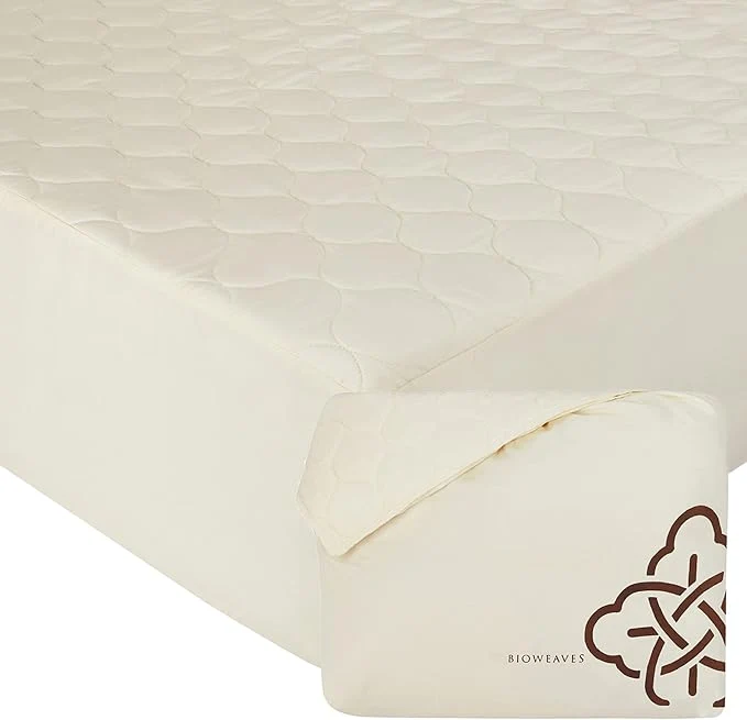 Safe Bioweaves Organic Cotton Mattress Pad Cover GOTS Cooling Luxury