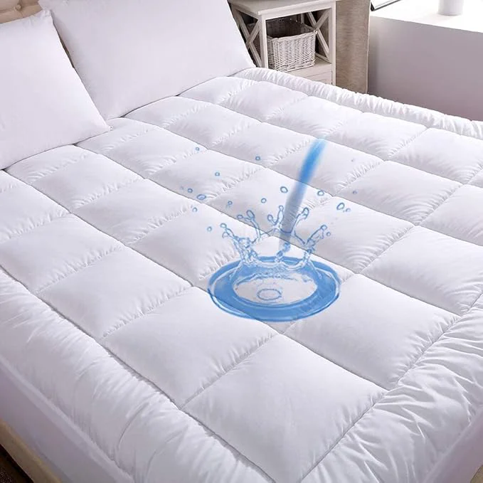 Fine Crafted WhatsBedding Waterproof Mattress Pad Twin XL Size Cotton Top Down Prestigious