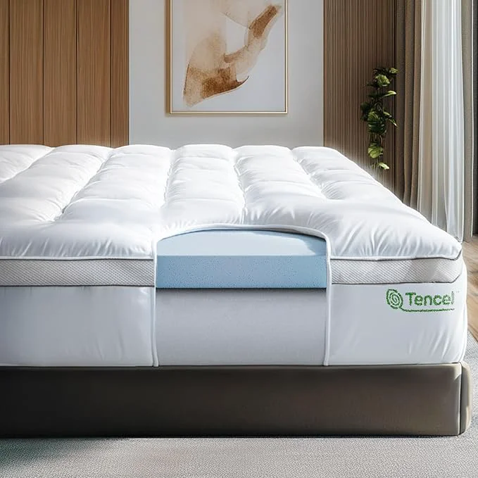 Authentic ViscoSoft 4 Inch Pillow Top Memory Foam Mattress Topper Full Long-Lasting