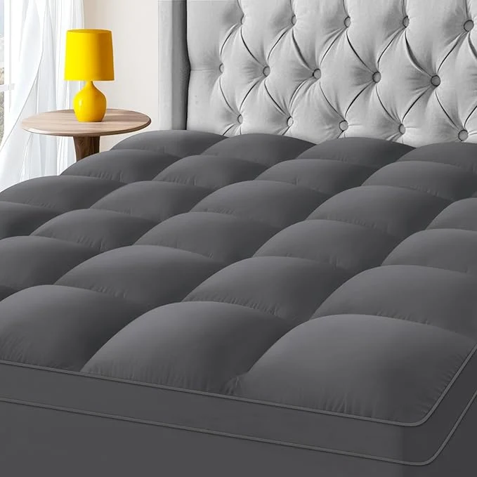 Smooth KAYFIA King Mattress Topper Extra Thick Mattress Pad Cover Proven